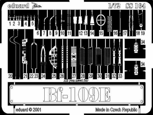 EDUSS164 - Eduard 1/72 Bf 109E ZOOM set TAM