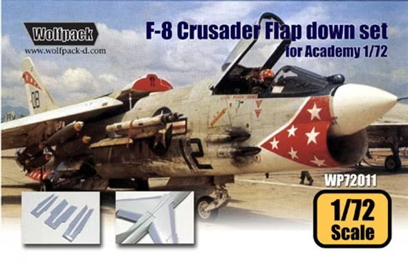 WOLWP72011 - Wolfpack 1/72 F-8E Crusader Flaps Down Set