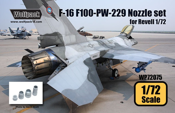 WOLWP72075 - Wolfpack 1/72F-16 F100-PW-229 Engine Nozzle Set