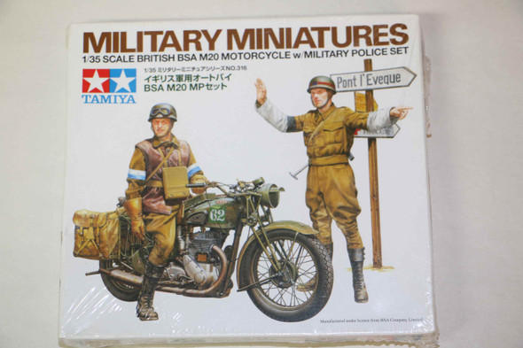 TAM35316 - Tamiya 1/35 Miniatures British BSA M20 Motorcycle with Military Police Set - WWWEB10108437