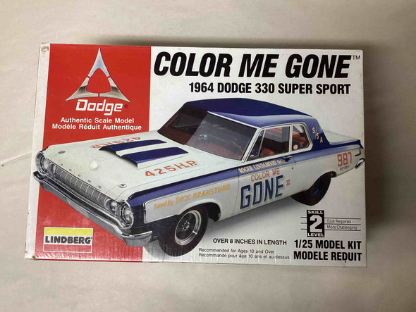 LIN72156 - Lindberg 1/25 1964 Dodge 330 Super Stock Color Me Gone - WWWEB10108654