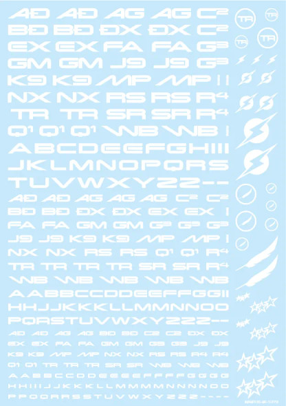 HIQTR3AWHI - HiQ Parts TR3 Alphabet Decal - White