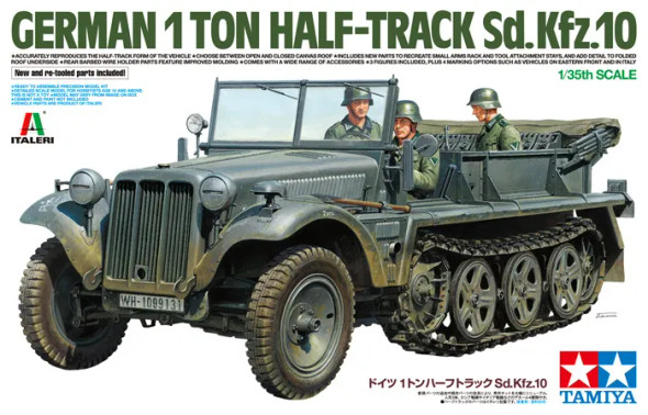TAM37016 - Tamiya 1/35 1 ton Half-track Sd.Kfz.10 (Discontinued)