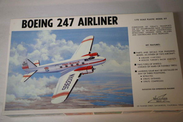 WIL72-247 - Williams Bros. 1/72 Boeing 247 Airliner - WWWEB10109042