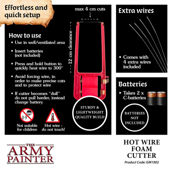 TAPGM1002 - The Army  Painter Gamemaster Hot Wire Foam Cutter