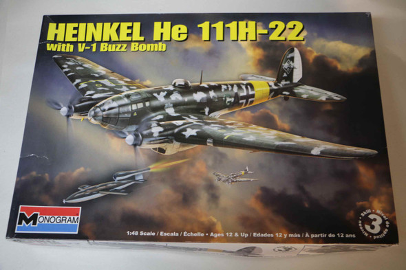 MON85-5530 - Monogram 1/48 He 111 H-22 with V-1 Buzz Bomb - WWWEB10109751