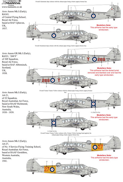 Xtradecal 1/48 Avro Anson Mk.I Collection Part 2