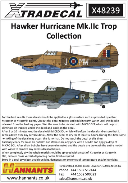 Xtradecal 1/48 Hawker Hurricane Mk.IIc Trop Collection