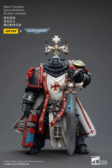 JOTJT4850 - JoyToy Action Figure Warhammer 40K Black Templars Sword Brethren Brother Lombast