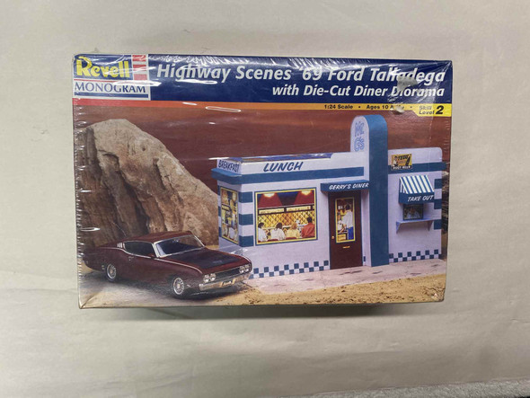 RMO85-7803 - Revell Monogram 1/24 1969 Ford Talladega Highway Scene - WWWEB10110513