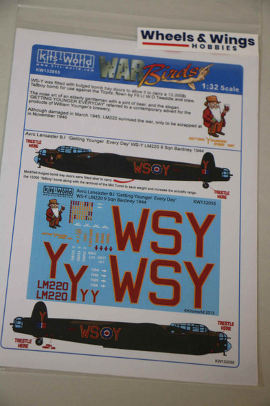 Warbirds Decals 1/32 Avro Lancaster B.Mk.I Getting Younger Every Day KW132055