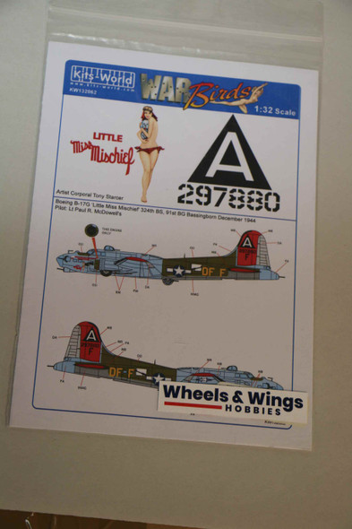 Warbirds Decals 1/32 B-17G Little Miss Mischief KW132062