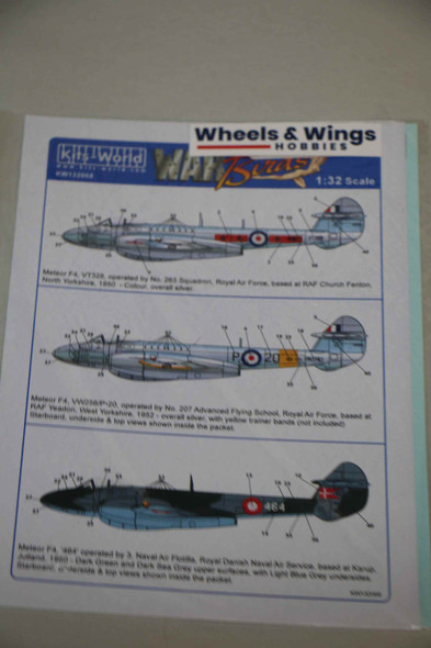 Warbirds Decals 1/32 Gloster Meteor KW132068