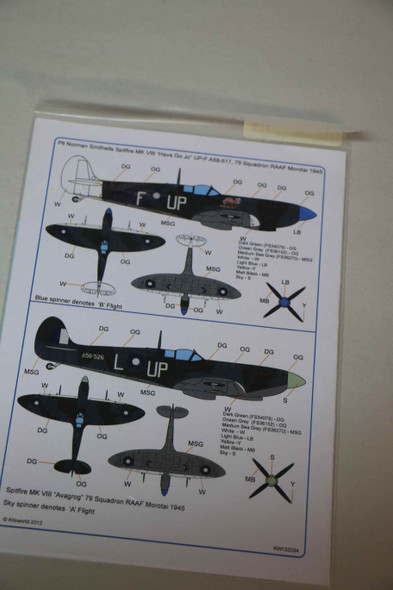 Kits World Decals 1/32 Spitfire Mk.VIII KW132034