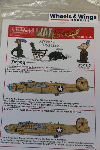 Warbirds Decals 1/48 B-24 Liberator KW148119