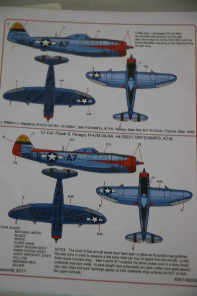 Warbirds Decals 1/48 P-47D Thunderbolt KW148059