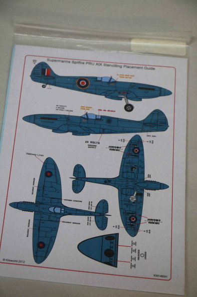 Kits World Decals 1/48 Supermarine Spitfire PR.XIX Generic Markings KW148091