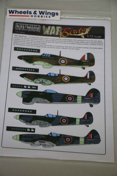 Warbirds Decals 1/72 Allied Fighter Kill Markings