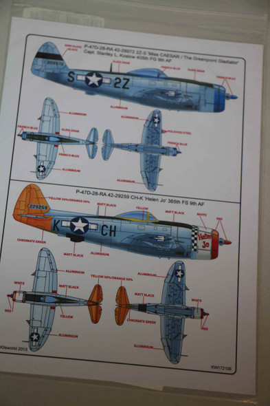 Warbirds Decals 1/72 P-47D Thunderbolt KW172106