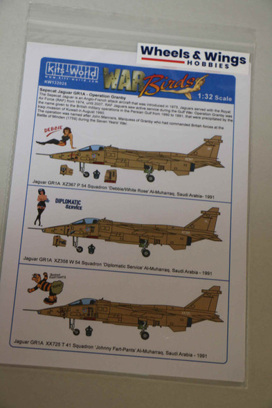 Kits World Decals Sepecat Jaguar GR1A Operation Granby KW132025