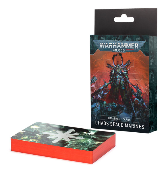 Games Workshop Warhammer 40K Chaos Space Marines Datasheet Cards