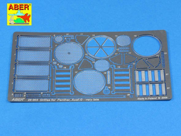 ABE25003 - ABER 1/25 Grills for Panther Ausf.G