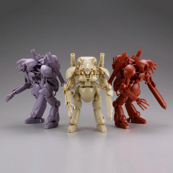 Kaiyodo Humanoid Groserhund Set of 3 Model Kits