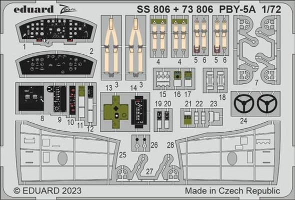 73806 Eduard 1/72 PBY-5A for Hobby 2000/Academy Kit