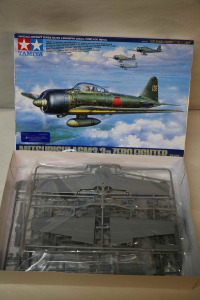 TAM61108 - Tamiya 1/48 Mitsubishi A6M3/3a Zero Fighter (ZEKE) - Pre-owned 113587