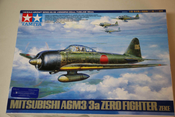 TAM61108 - Tamiya 1/48 Mitsubishi A6M3/3a Zero Fighter (ZEKE) - WWWEB10113587