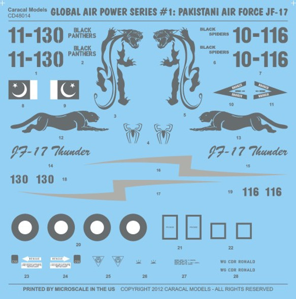 CAOCD48014 - Caracal 1/48 JF-17 "Thunder" - Global Air Power Series No.1