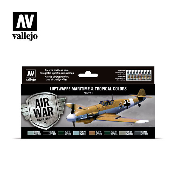 VLJ71164 - Vallejo Air Paint Set: Luftwaffe Maritime/Trop