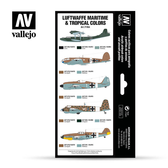 VLJ71164 - Vallejo Air Paint Set: Luftwaffe Maritime/Trop