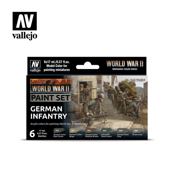 VLJ70206 - Vallejo Model Color Set - WWII German Infantry (6)