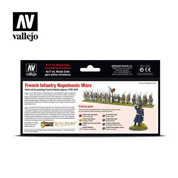 VLJ70164 - Vallejo Paint Set- French Inf. Napoleonic Wars