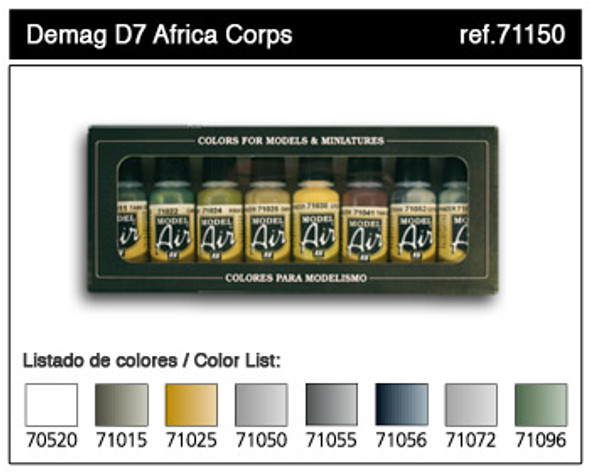 VLJ71150 - Vallejo Paint Set: DEMAG Afrika Korps