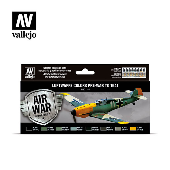 VLJ71165 - Vallejo Air War Series Lufwaffe Colors Pre-war to 1941
