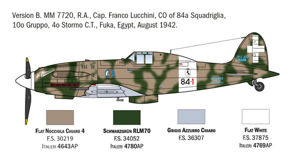 ITA1481 - Italeri - 1/72 MC.202 Folgore Aces ITA1481 - Italeri - 1/72 MC.202 Folgore Aces