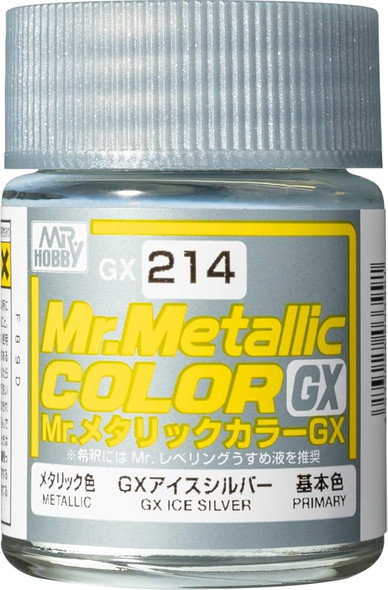 MRHGX214 - Mr. Hobby - Mr. Color GX 214 GX Metal Ice Silver 18ml