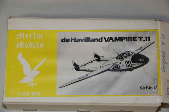MEM17  - Merlin Models 1/72 De Havilland Vampire T.11  PREOWNED11899