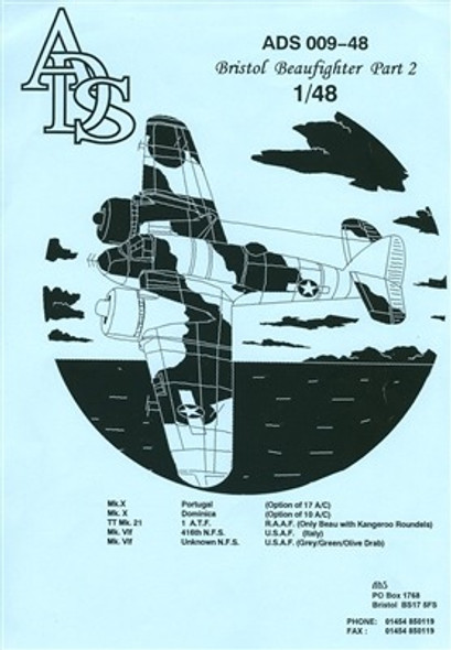 ADS009-48 ADS 1/48 Bristol Beaufighter, Part 2