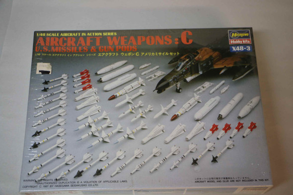 HASX48-003 - Hasegawa 1/48 U.S. Aircraft Weapons : C U.S. Missiles & Gun Pods - PREOWNED117616
