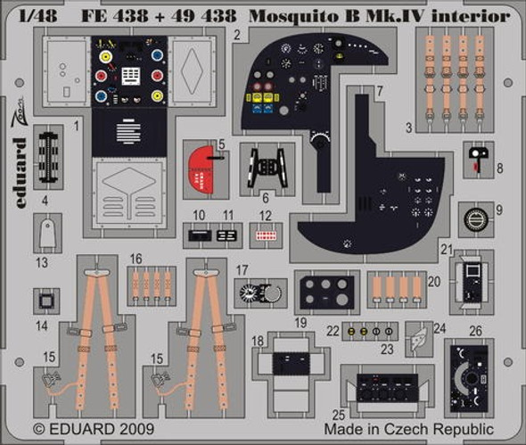 EDUFE438 - Eduard 1/48 Mosquito  B  Mk IV interior S.A