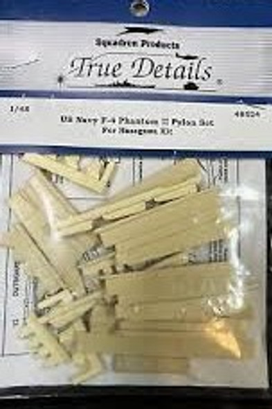 TRU48524 - True Detail 1/48 USN F-4 Phantom Pylons Set - For Hasegawa Kit  PREOWNED119148