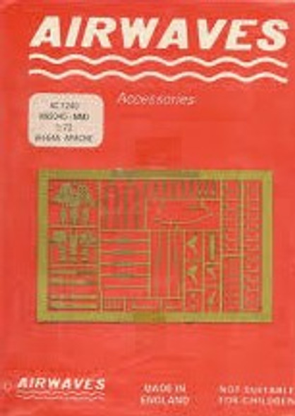 ARWAC7240 - Airwaves 1/72 MMD AH-64A Apache Photo-Etch Detail Set ARWAC7240 - Airwaves 1/72 MMD AH-64A Apache Photo-Etch Detail Set