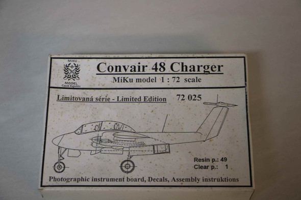 MIK72025 - Miku models 1/72 Convair 48 Charger Limited Edition