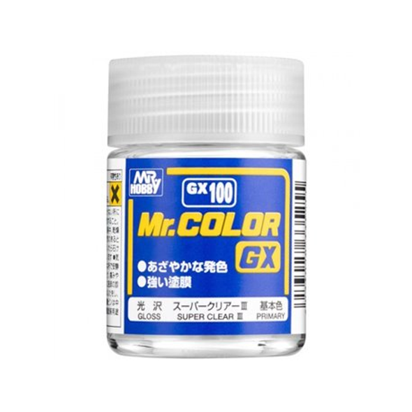 MRHGX100 - Mr. Hobby GX Super Clear III - 18ml - Lacquer