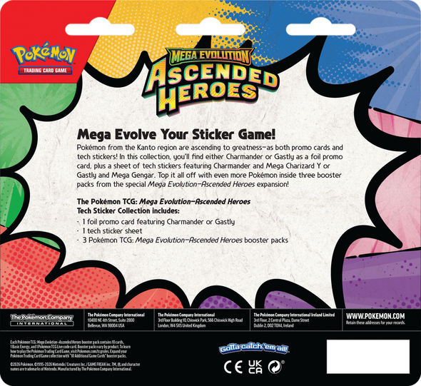 Pokemon ME2.5 Ascended Heroes Tech Sticker Collection Charmander