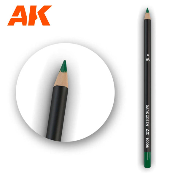 AKIAK10008 - AK Interactive Weathering Pencil for Modelling: Dark Green