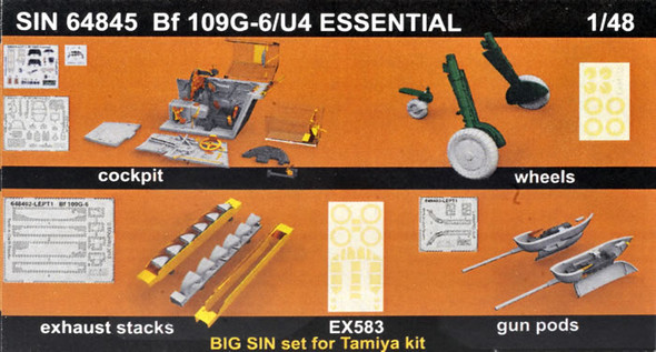 EDU64845 - Eduard Brassin 1/48 Bf 109G-6/U4  ESSENTIAL for Tamiya WWHP112456